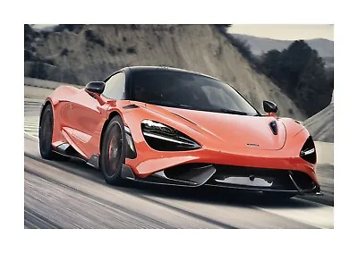 McLaren 765 LT A4 Reproduction Super Car Poster With Choice Of Frame • £9.24