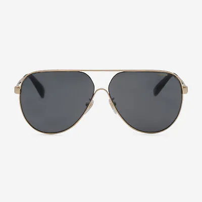 £294.53 • Buy Chopard Shiny Gold, Matte Black & Smoke Aviator Sunglasses 95217-0480
