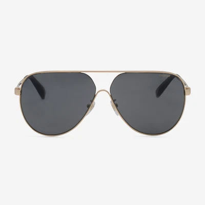 £294.53 • Buy Chopard Shiny Gold, Matte Black & Smoke Aviator Sunglasses 95217-0480