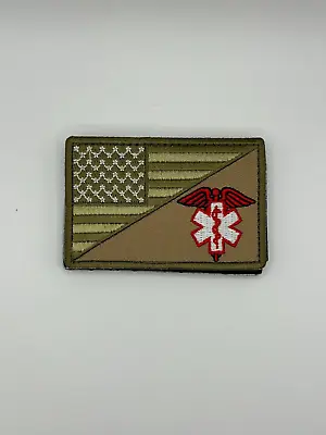 Medic Emt Ems Usa Flag S Tactical Combat Hook Patch • $6.99