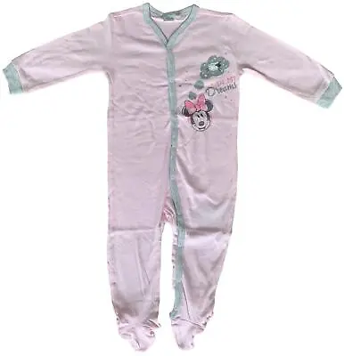 £3.99 • Buy Baby Character Sleepsuits Girls Ex Store 3,6,9,18m Babygrow All In 1 Onezee New