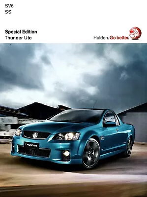 Holden Commodore VE Thunder Ute SS V8 And SV6 Brochure 2012 • $26