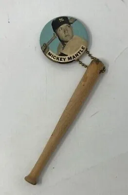 Vintage 1950's Mickey Mantle Pin And Bat Charm • $249.99