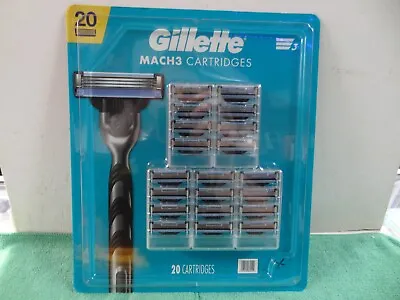 NEW Gillette Mach3 Men's Razor Blade Refills (20 Ct) • $30