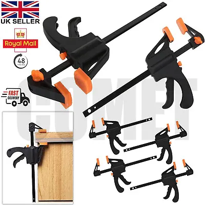 6x 103mm Jaws Ratchet Trigger/G/Speed Clamps Woodworking Carpentry DIY Home New • £7.79