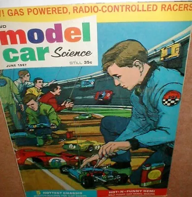 Model Car Science June 1967 Magazine Table Top Slot Car Racing Original • $19.99