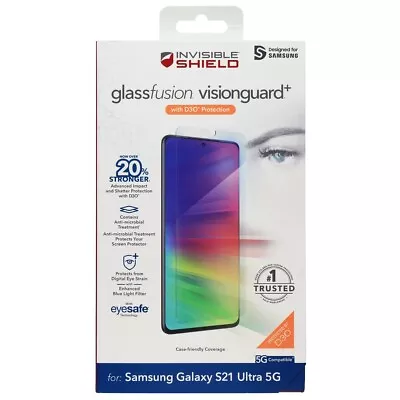 $10.95 • Buy ZAGG InvisibleShield (GlassFusion VisionGuard+) For Samsung S21 Ultra 5G