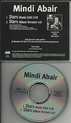 MINDI ABAIR Stars RARE RADIO EDIT PROMO DJ CD Single • $24.99