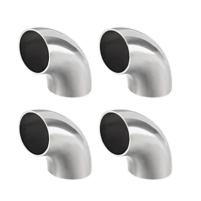 Stainless Steel 304 Pipe Fitting 90 Degree Elbow Butt-Weld 1-1/2 OD 1.5mm T 4pcs • $23.23