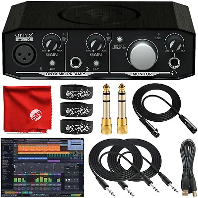 £118.38 • Buy Mackie Onyx Artist 1-2 USB Audio Interface With XLR, 2x TRS Cable, 3x Cable Ties