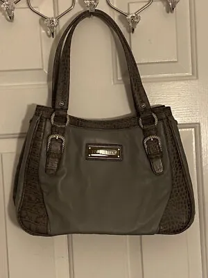 Judith Ripka Gray Croco Detail Shoulder Bag Pre Owned Good Condition • $30