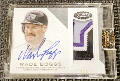 Wade Boggs 2016 Topps Dynasty Autograph Card HOF 2/5 SSP RARE 4 Color Patch Auto • $174.99