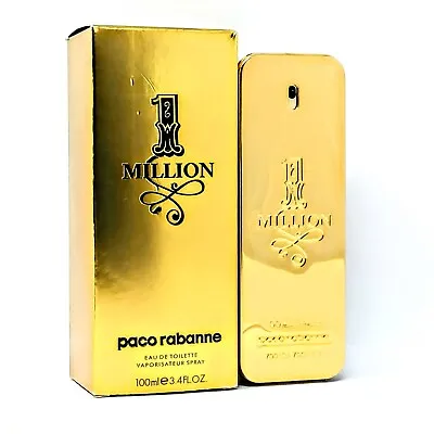 Paco Rabanne 1 Million Men's EDT 3.4 Oz Signature Spicy Leather Scent • $49.99