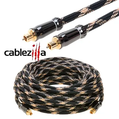 Toslink Optical Audio Cable SPDIF Digital Fiber Optic Sound Cord Premium Lot • $6.99