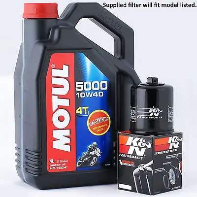 Kawasaki ZX 636 EGF ZX6R 2016 K&N Filter And Motul 5000 Oil Kit • £39.99