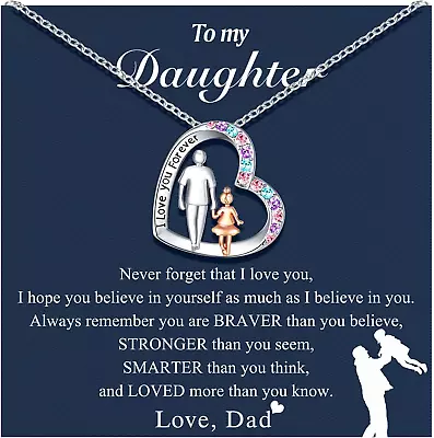 Daughter Necklace From Dad Father To Daughter Gifts Necklace Daughter Jewelry • $27.99