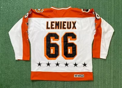 Vintage Mario Lemieux #66 Wales With Strap Jersey CCM Made In Canada Size 48 • $199