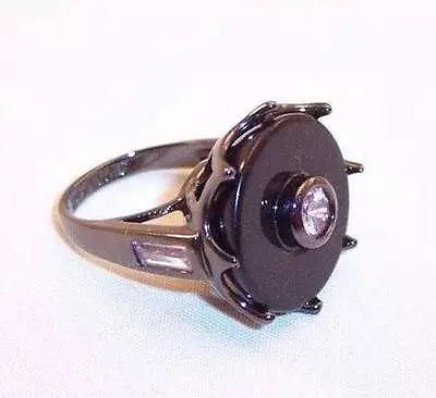 NEW Jewelmint Dark Moon Black Ring Size 6.75 (Jewelmint Size 7) • $17.47