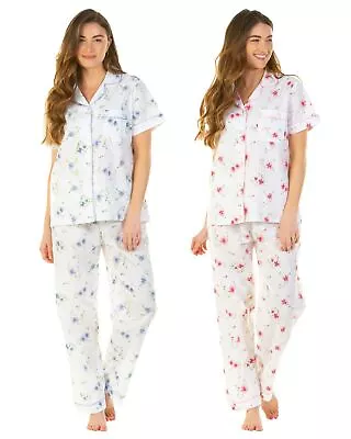 La Marquise Woven Pyjamas Wallflower Short Sleeve Button Tailored Pyjama Set • £22.99