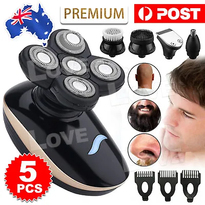 5in1 4D Electric Razor Shaver Waterproof Cordless Trimmer Bald Head Rechargeable • $38.45