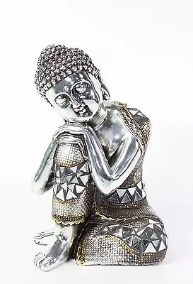 Feng Shui 6.5  Electroplated Resting Meditating Buddha Figurine Peace Statues  • $21.95