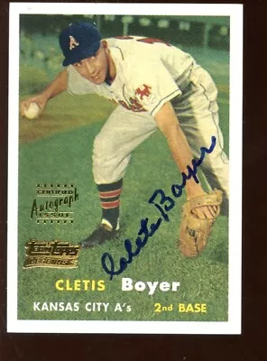 2001 Topps Archives Certified Autographed Base Card 1957 Clete Boyer Rookie NRMT • $4.95
