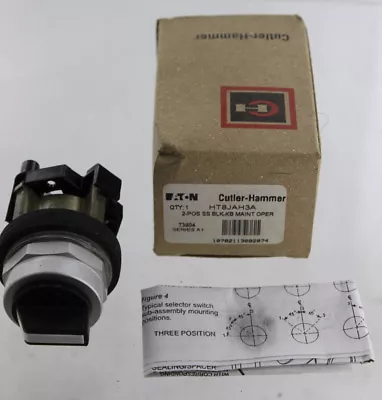 Eaton Cutler Hammer Ht8jah3a 2pos Selector Switch Black New • $28