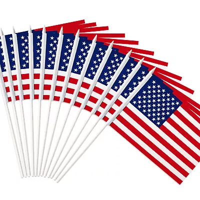 Anley USA United States Mini Flag 12 Pack - Hand Held Miniature American US Flag • $8.55