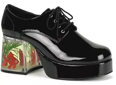 Pimp Fish Shoes - Black - Disco - 1970's - Men - 4 Sizes • $94.99