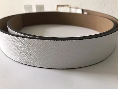 Women's Michael Kors White Genuine Leather Belt/enameled  Keeper Size Large Nwt • $39.99