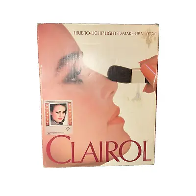 Vintage Clairol True To Light Lighted Makeup Mirror LM-7 Dual Side OPEN BOX-1991 • $54.99