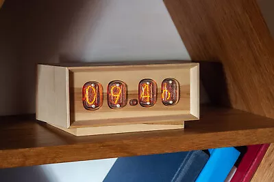 Retro Minimalism Nixie Clock With IN-12B Replaceable Tubes ORIGINAL WOOD CASE #2 • $179.91