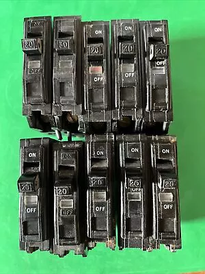 Square D  20 AmpSingle Pole Circuit Breakers  Lot Of 10 • $39.99