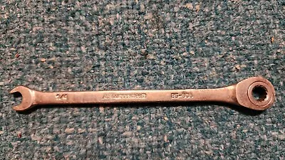 Vintage Armstrong 25-808 Fully Polished 1/4  SAE Ratcheting Combo Wrench. USA! • $17.95