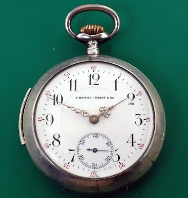 Antique E.Mathey -Tissot Co.Sterling Silver Repeater By Park W.C.. Pocket Watch • $1999