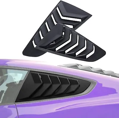 2PCS Side Quarter Window Louvers Rear Sun Shade Cover For Ford Mustang 2015-2023 • $37.47