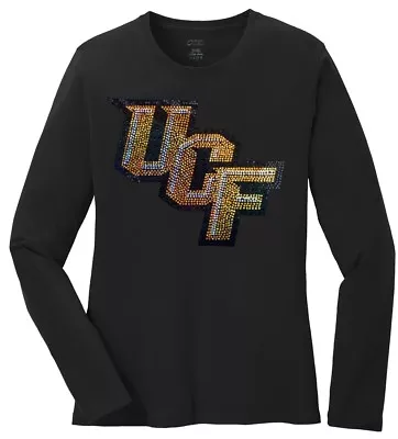 Women's University Of Central Florida UCF Ladies Bling Long Sleeve T-Shirt S-4XL • $29.74