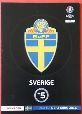 Panini Road To France Euro 2016 Club Crest - SWEDEN • £1.26