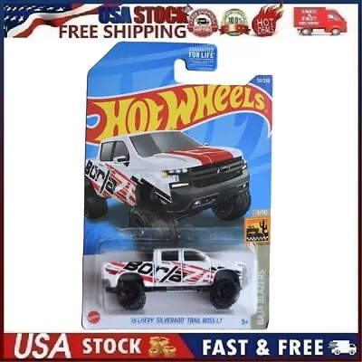 Hot Wheels '19 CHEVY SILVERADO TRAIL BOSS LT Baja Blazers 7/10 Borla Version Wht • $8.95