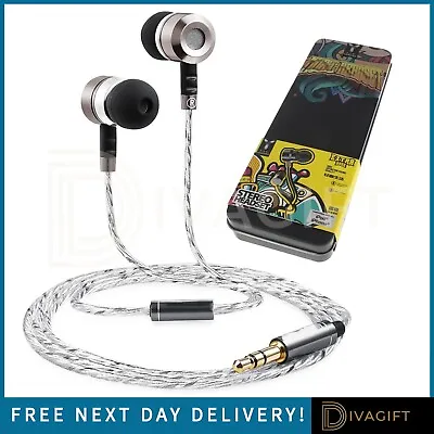 Earphones Wired Headphones In Ear With High Definition Deep Bass 3.5mm Aux Jack • £7.99