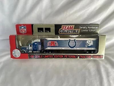 Nfl Team Collectible Indianapolis Colts 1:80 Peterbilt Tractor Trailer Limited • $19.75