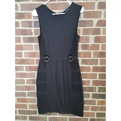 French Connection Women's Size 6 Black Zip Back Sleeveless Dress • $15.44