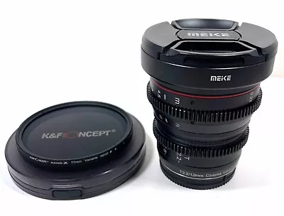 Meike 12mm T2.2 Manual Focus Wide Angle Cinema Lens MFT Mount + K&F 77mm Filter • $199.99