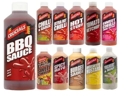 £8 • Buy Crucials Sauce 500ml - Pack Of 2 (Choose Your Flavours)