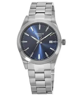 New Tissot Gentleman Quartz Blue Dial Stainless Men's Watch T127.410.11.041.00 • $302