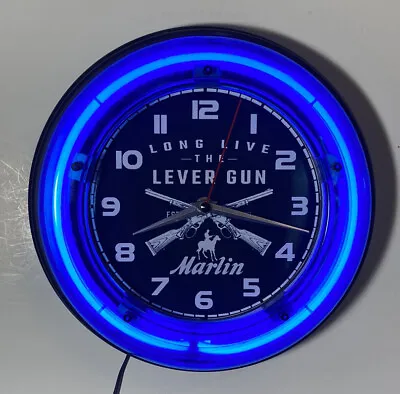 Marlin Firearms Logo Neon Wall Clock • $79