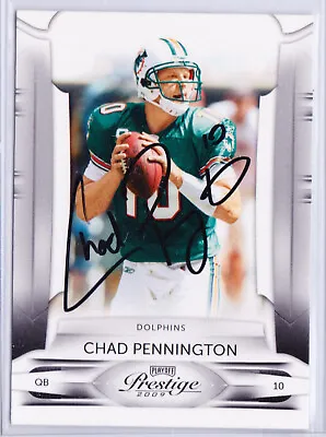 $80 • Buy 2009 Chad Pennington Prestige AUTO Autograph Miami Dolphins/Marshall/Jets
