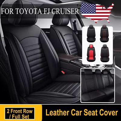 For Toyota FJ Cruiser 3D PU Leather Car Seat Covers Full Set/2 Front Cushions US • $135.45