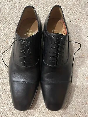 CHRISTIAN LOUBOUTIN Greggo Oxford Shoes In Black Calf Leather. Worn Once Size 41 • $1000