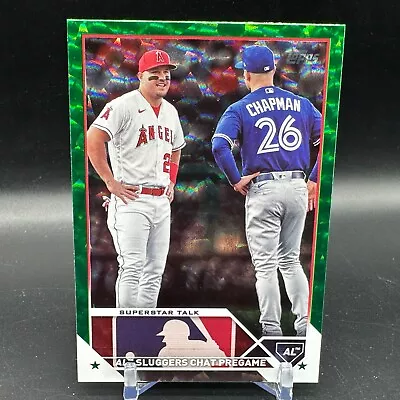 Mike TROUT / CHAPMAN GREEN FOIL #d /499 2023 Topps Update Series Veteran Combos • $4.99